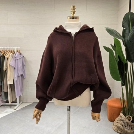 톡톡 알엔 후드니트집업