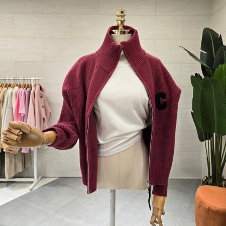 하이넥 C패치 지퍼 집업