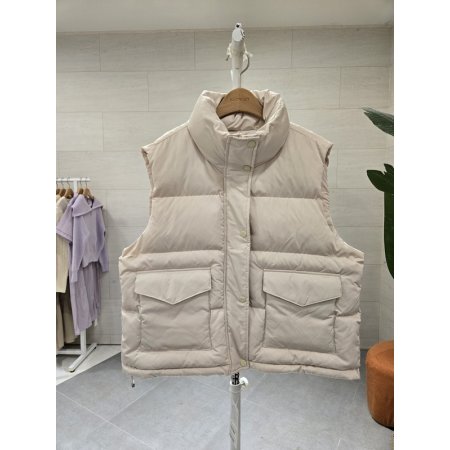 하이넥 홀리 패딩 조끼