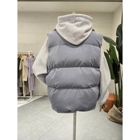 하이넥 홀리 패딩 조끼