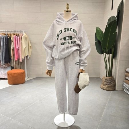 기모 올드스쿨 조거세트