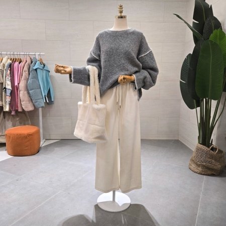 잔골덴 와이드 밴딩팬츠