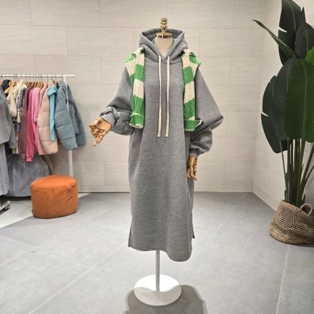 루즈핏 기모 나그랑 원피스