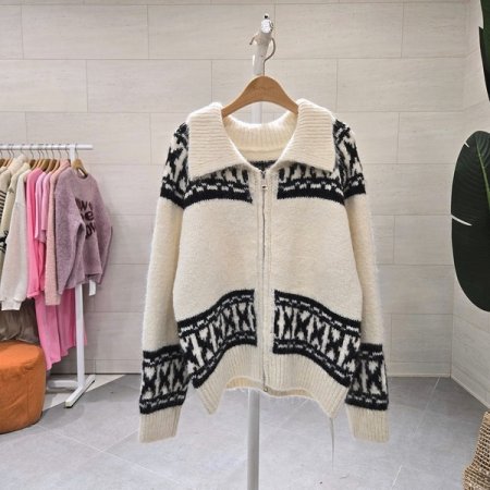 엑스패턴 카라 니트집업