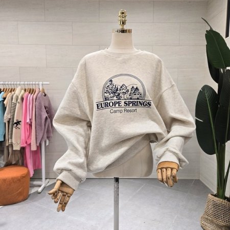 양기모 캠프 프린팅 맨투맨