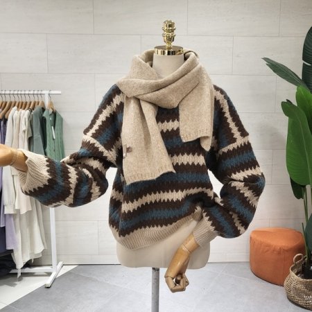 베이직 쁘띠 니트머플러