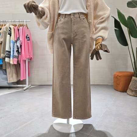 히든밴딩 다잉 기모스판 일자팬츠