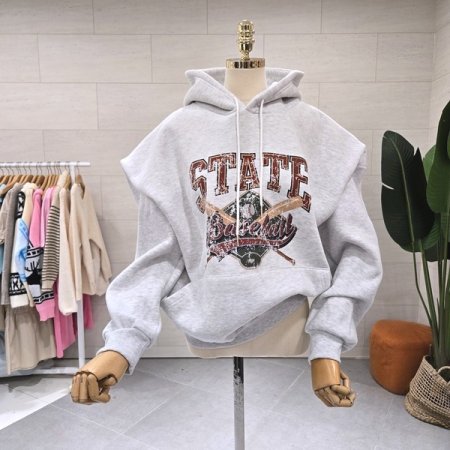 양기모 빈티지 라우 후드 맨투맨