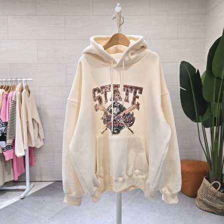 양기모 빈티지 라우 후드 맨투맨