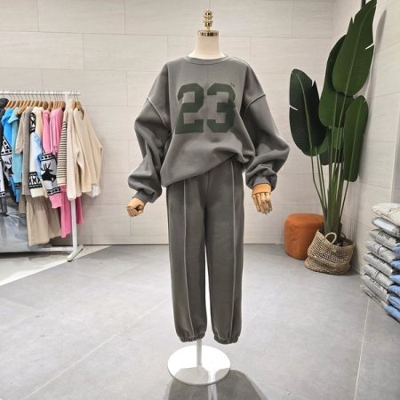 기모 오버룩 넘버 조거세트