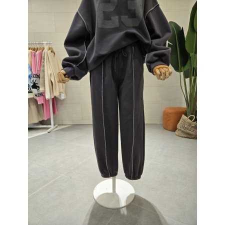 기모 오버룩 넘버 조거팬세트