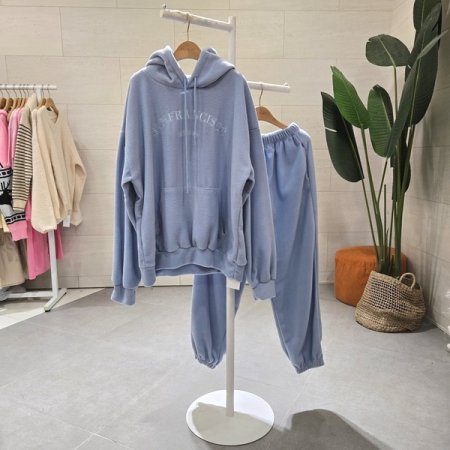 루즈핏 프란 후리스 조거세트