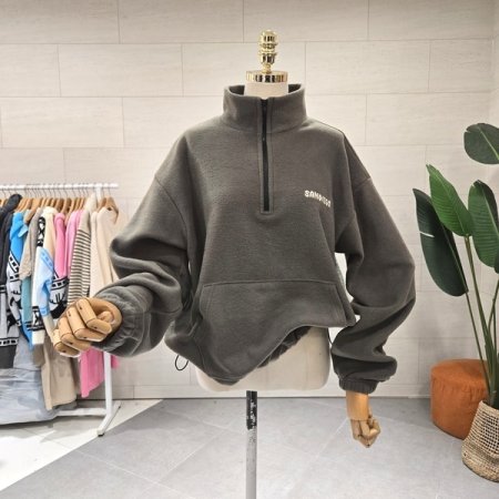 후리스 샌디 반집업맨투맨