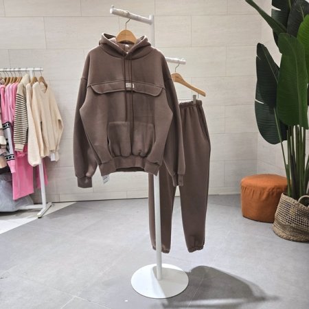 기모 스포티 후드 조거 팬츠세트