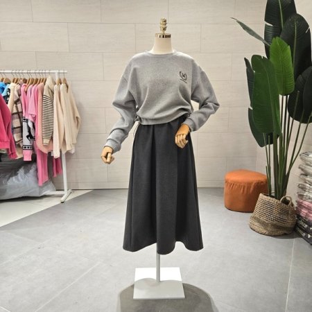 기모 허리스트링 모나치 롱원피스