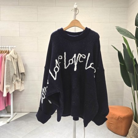 루즈핏 러브레터 컬러니트