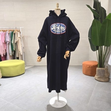 루즈핏 베이커 후드 원피스