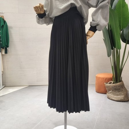 기계주름 플리츠 밴딩스커트