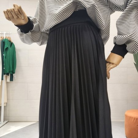 기계주름 플리츠 밴딩스커트