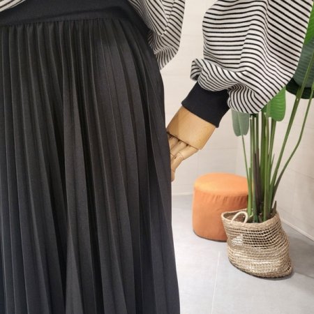 기계주름 플리츠 밴딩스커트