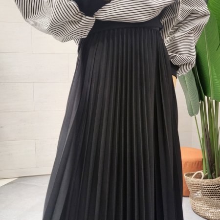 기계주름 플리츠 밴딩스커트