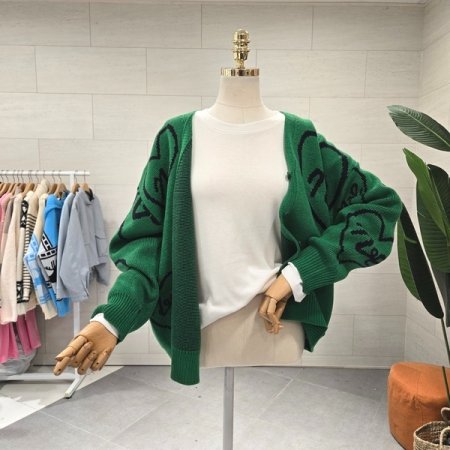 컬러 러브하트 가디건