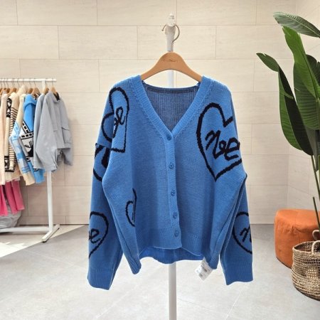 컬러 러브하트 가디건