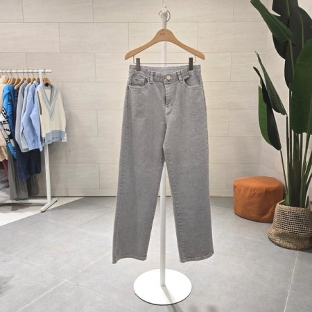 컬러 다잉 면스판 일자팬츠