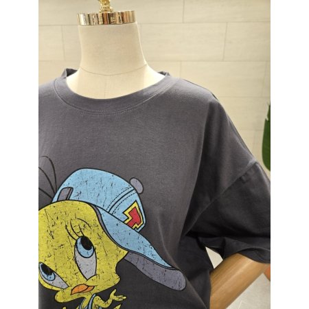 빈티지 트위 반팔티셔츠