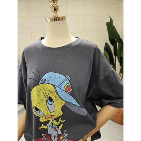 빈티지 트위 반팔티셔츠