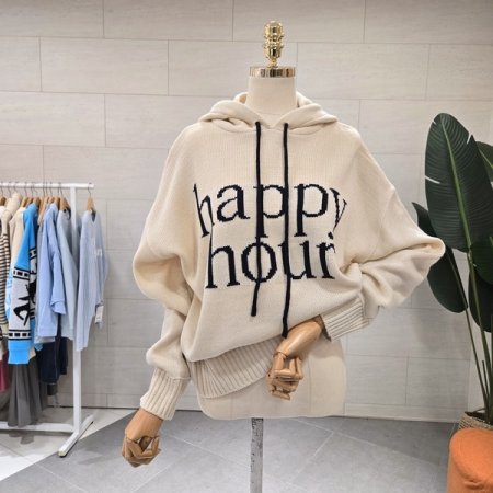 스프링 해피 후드니트