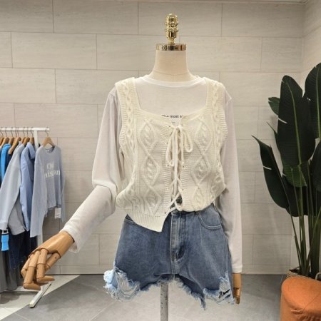 발레리나 뷔스티에 니트