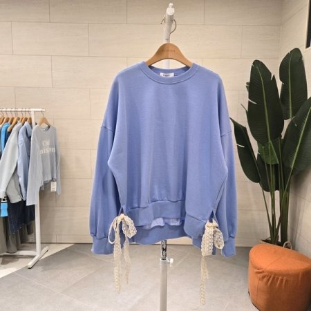 루즈핏 레이스옆트임 맨투맨