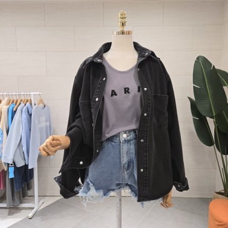 빈티지 또또 찡스냅데님 남방