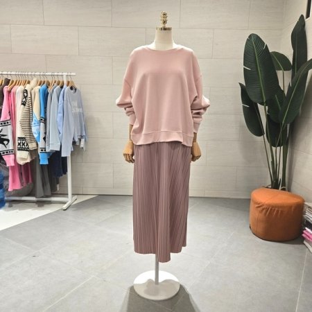 맨투맨 플리츠 주름원피스