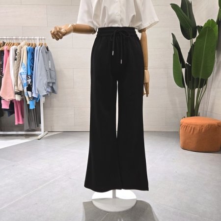 탄탄 허리밴딩 부츠컷팬츠