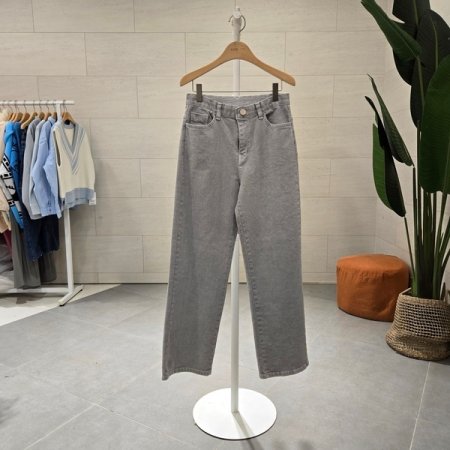 컬러 다잉면스판 일자팬츠