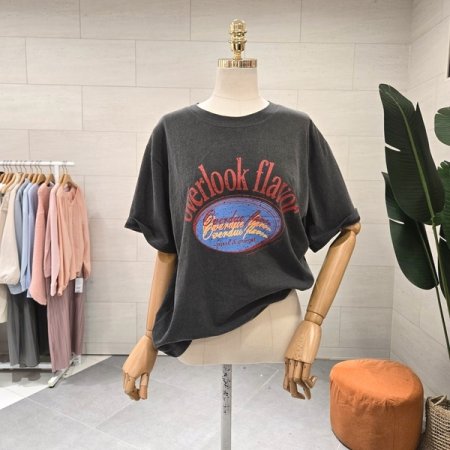 피그먼트 오버 반팔 티셔츠