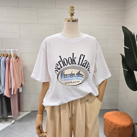 피그먼트 오버 반팔 티셔츠