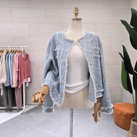 빈티지 헤지 트위드 자켓