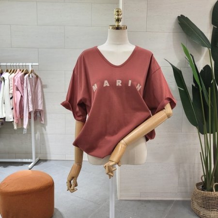 루즈핏 마린브이 반팔 티셔츠