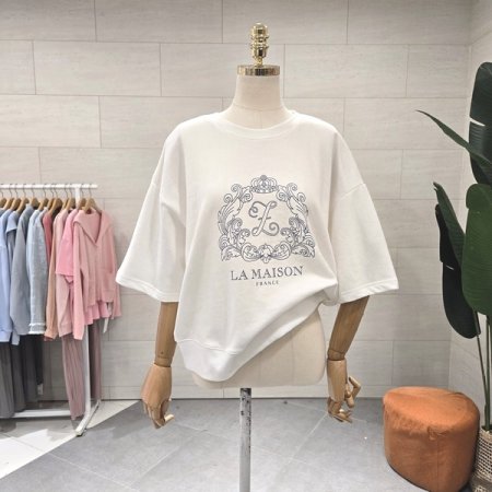 라메 반팔 단맨투맨