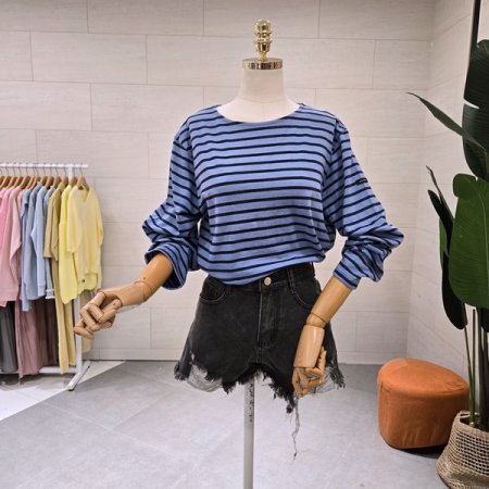 소매 라벨 단가라 티셔츠