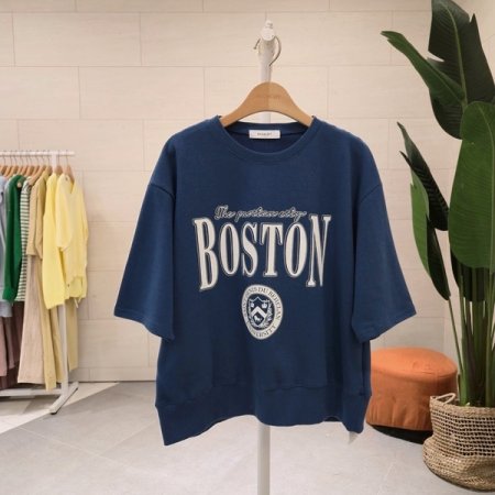 보스 반팔 맨투맨