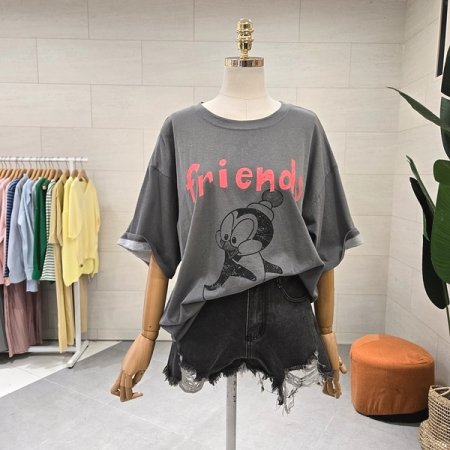 피그먼트 펭귄 반팔티셔츠