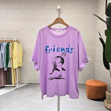 피그먼트 펭귄 반팔티셔츠