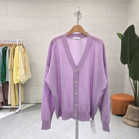 린넨 웨일 박스가디건