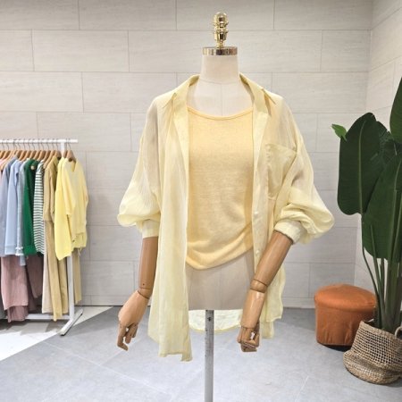 위즐 민소매 셔츠 세트