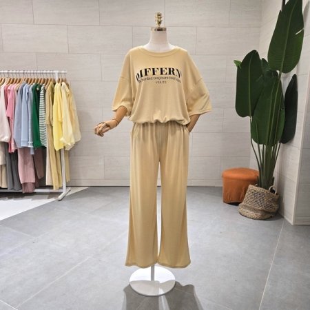 찰랑 디프런트 팬츠세트