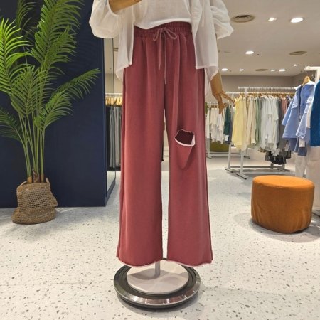 피그먼트 트임 앤 컷팅팬츠